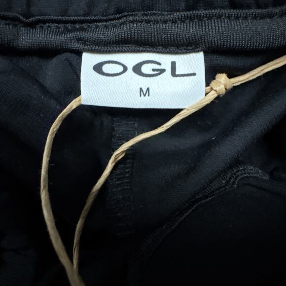 NWT OGL Bamboo Ponte Wrap Tie Palazzo Pants Black Pockets Size Medium - Picture 7 of 7